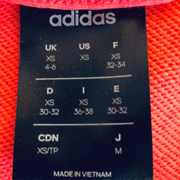 Like new! Adidas full zip hoodie Coral-XS - Picture 3 of 11
